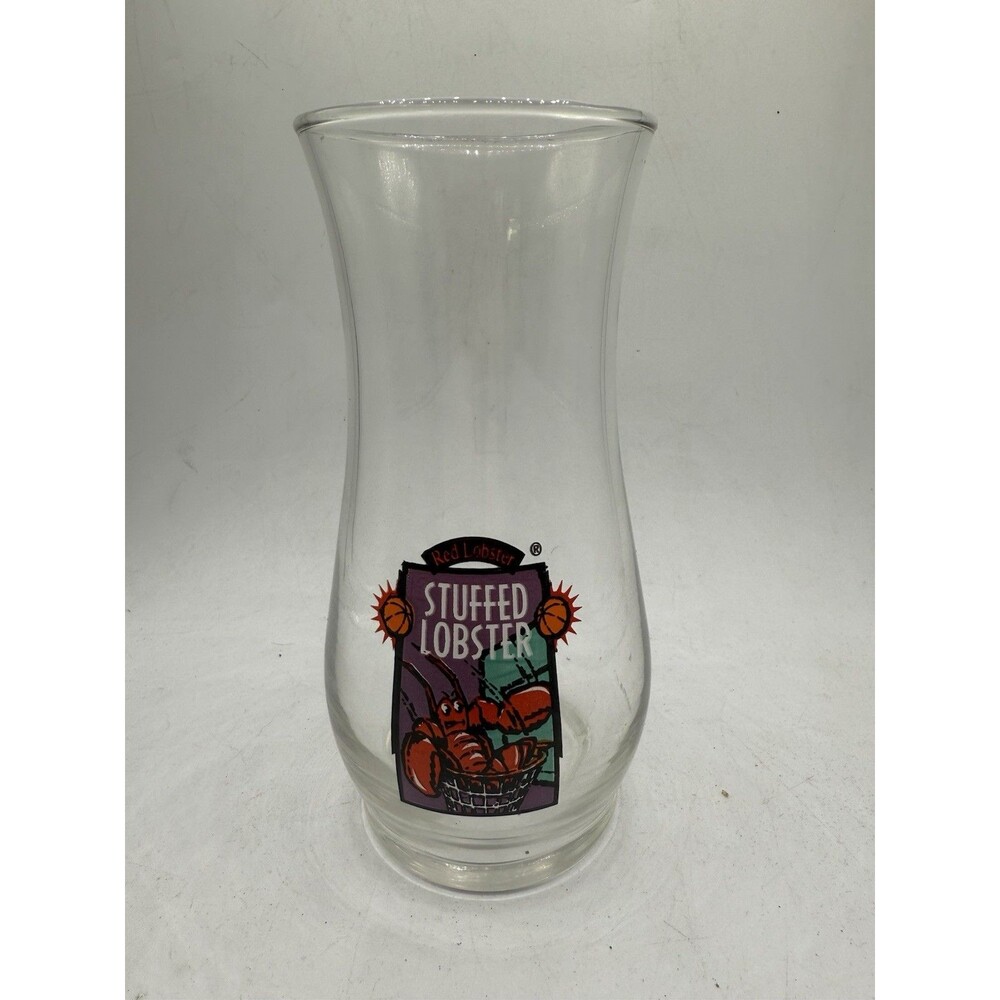 Red Lobster Hurricane Glass Stuffed Lobster Basketball Theme Vintage